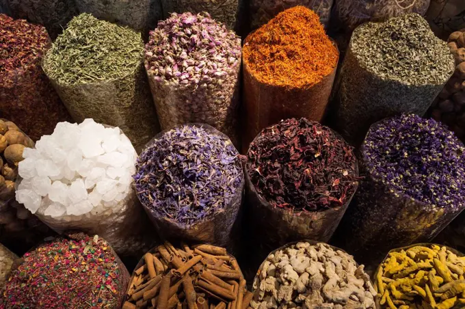 UAE, Dubai, Deira, Spice Souk, Arabic spices