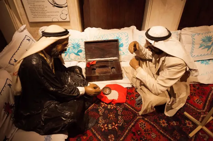 UAE, Dubai, Bur Dubai, Dubai Museum, interior exhibit