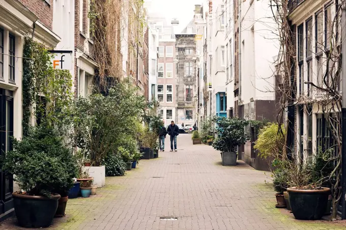 Atmospheric city view of Amsterdam in the Netherlands