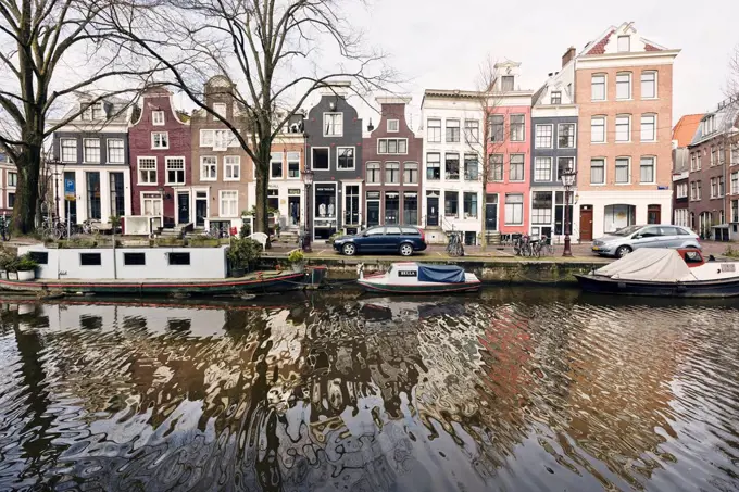 Atmospheric city view of Amsterdam in the Netherlands