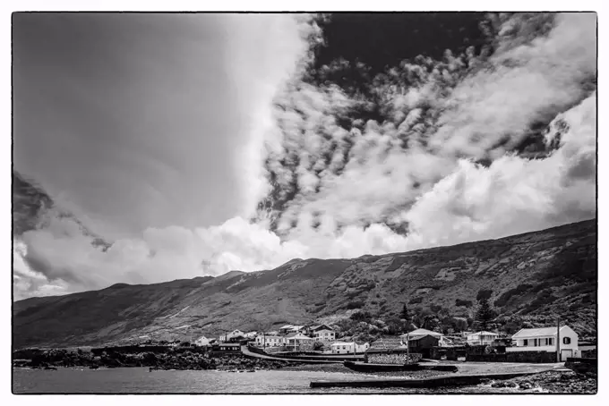 Portugal, Azores, Pico Island, Prainha, town view