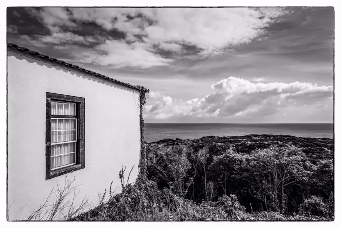 Portugal, Azores, Pico Island, Santo Antonio, town buildings