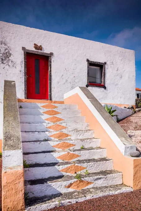 Portugal, Azores, Sao Miguel Island, Mosteiros, house detail