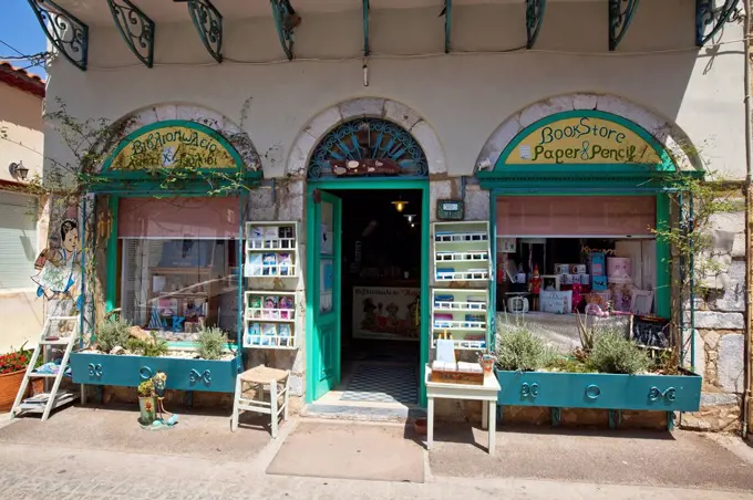 Bookshop in Koroni in Greece