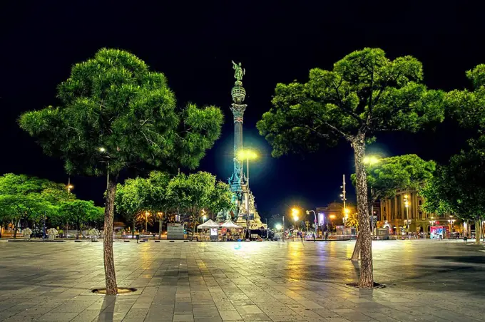 Columbus monument in Barcelona