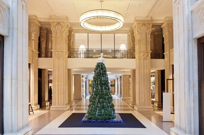 Kaisergalerie shopping mall with Christmas decoration, Hamburg, Germany