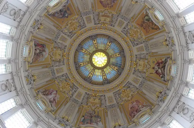 Cathedral, inside, dome, Berlin Mitte, Berlin, Germany