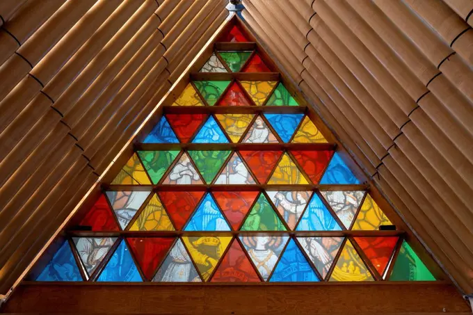 Famous Cardboard Cathedral of Christchurch, New Zealand