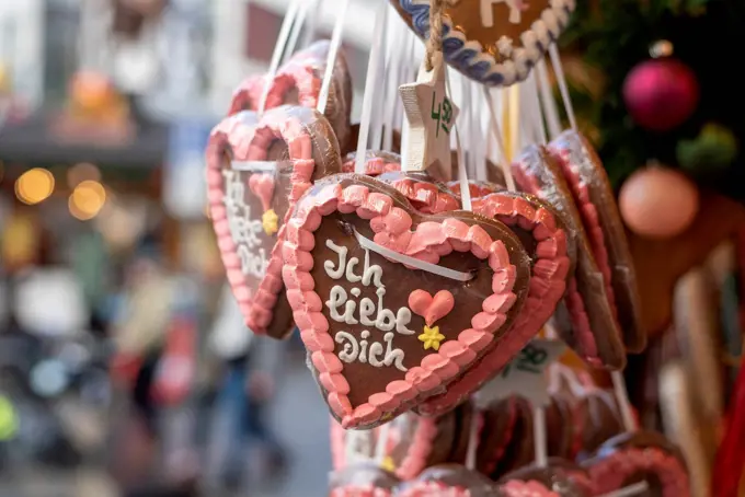 Gingerbread, Christmas market, Magdeburg, Saxony-Anhalt, Germany