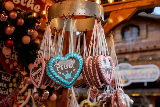 Gingerbread, Christmas market, Magdeburg, Saxony-Anhalt, Germany