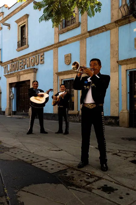 Mexico, Mexico City, Plaza Garibaldi with mariachis