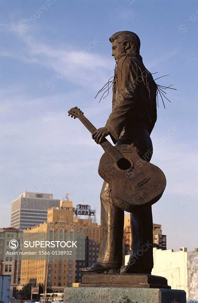 Statue of Elvis Presley. Memphis. Tennessee. USA