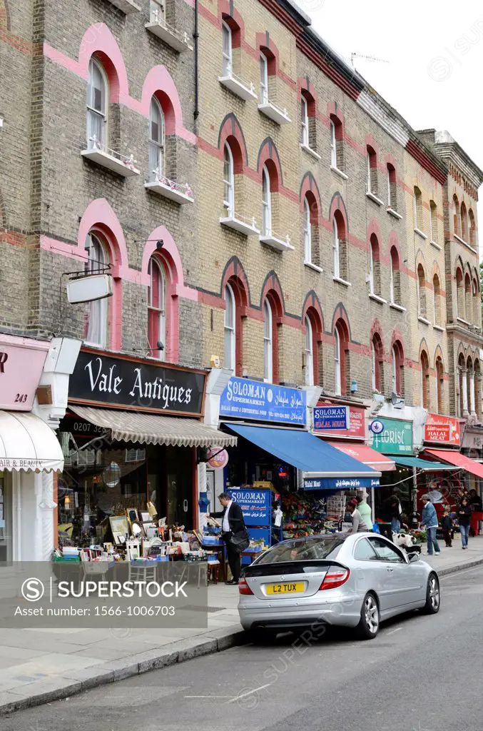 Shops in Elgin Avenue, Maida Vale, London, UK