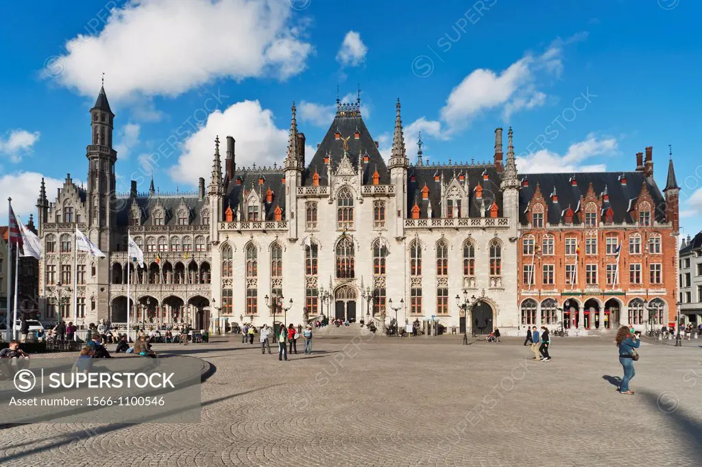 Market Square with the Provinciaal Hof The Provinciaal Hof is an monumental neo-Gothic building from the 19th century It is currently the seat of gove...