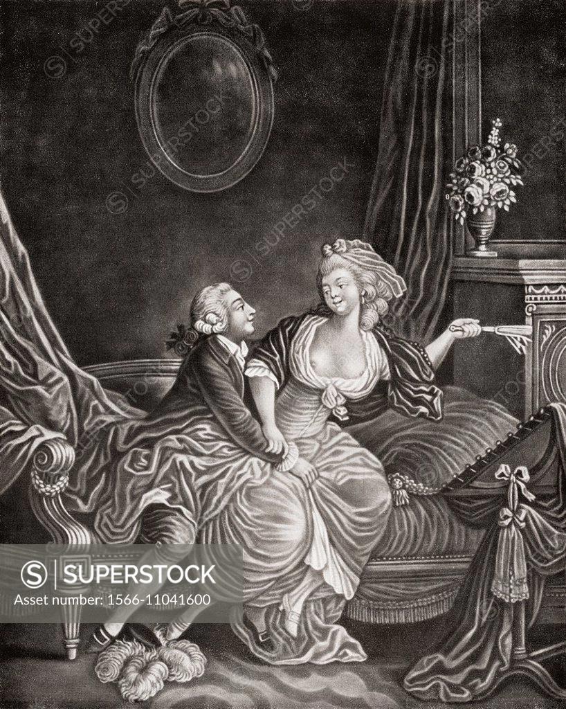 Seduction, after J.B. Huet, 1775. From Illustrierte Sittengeschichte 