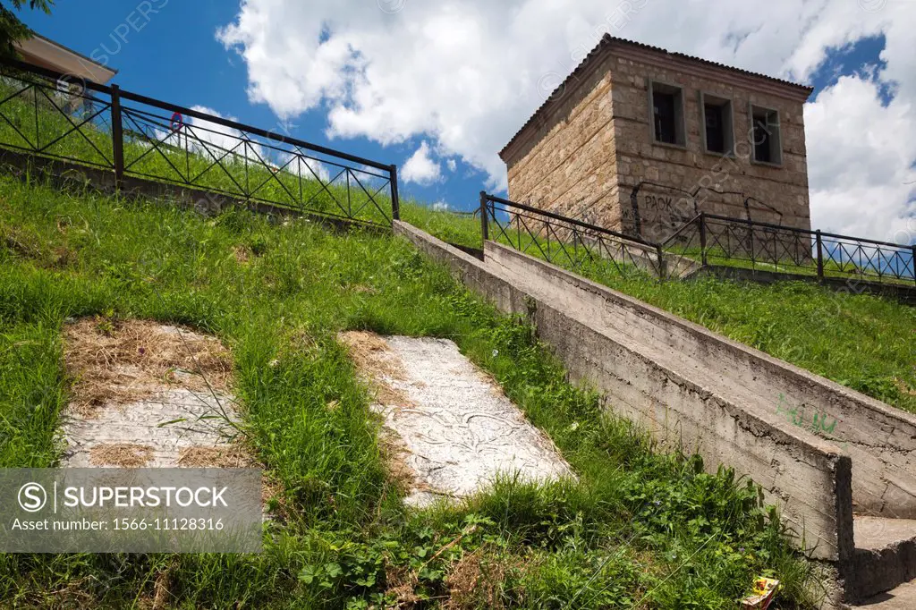 Greece, Central Macedonia Region, Veria, Barbouta, Old Jewish Quarter, gravestones at the Jewish Cemetery.