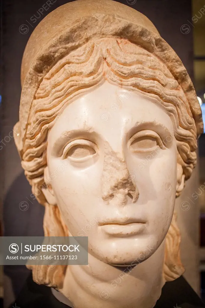 Athena,the roman minerva, in Israel Museum, Jerusalem, Israel.