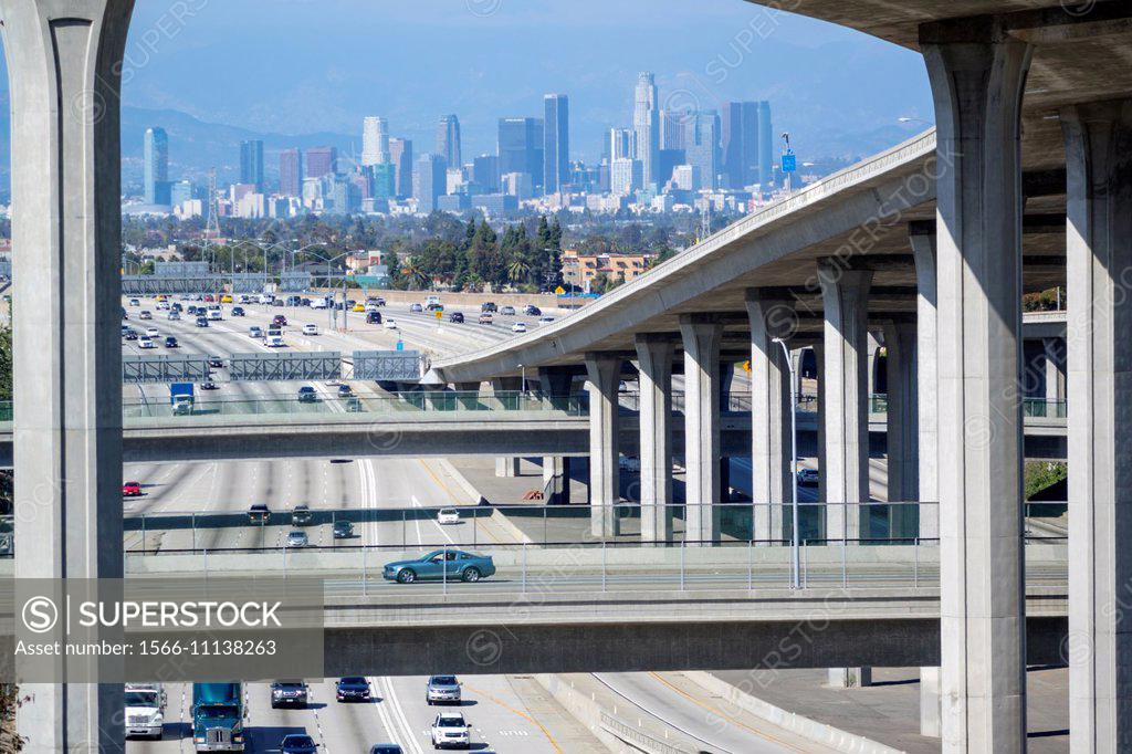 California, CA, Los Angeles, L.A., Interstate 110 105 I-110 I-105 