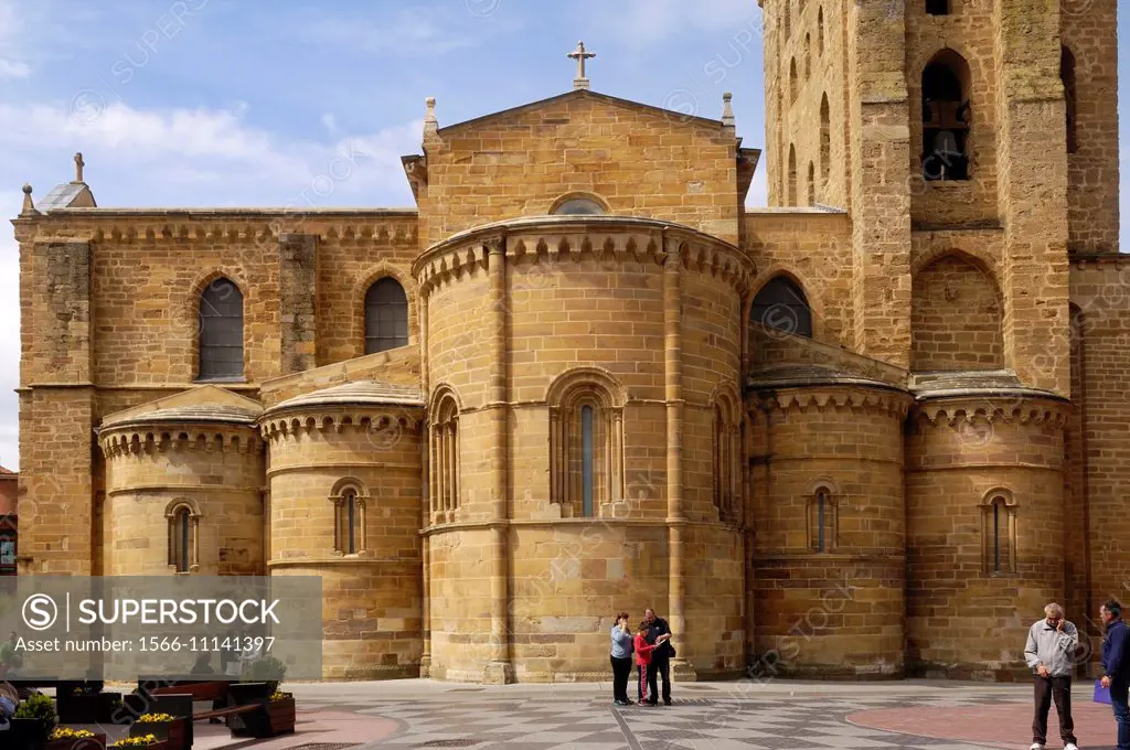 Romanesque apse of the Church of Santa Maria del Azogue, Benavente, Zamora province, Castilla-Leon, Spain