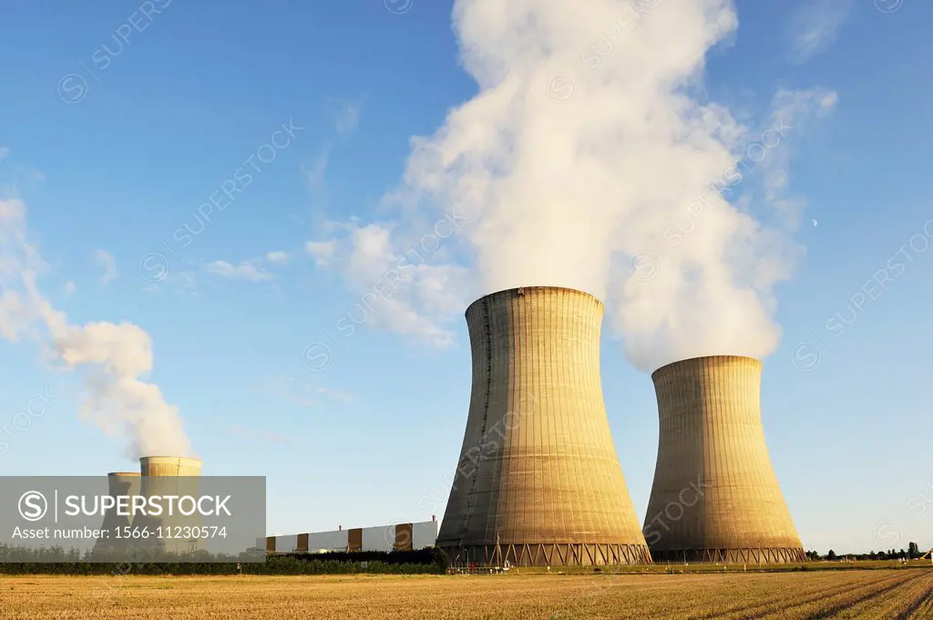 Dampierre Nuclear Power Plant, located in the town of Dampierre-en-Burly, department of Loiret, Centre region, France, Europe.