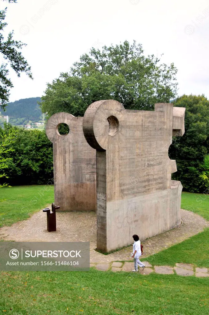 Our Father´s House, Eduardo Chillida´s, San Sebastian 1924-San Sebastian 2002, Sculpture In Parque De Los Pueblos De Europa, Gernika-Lumo, Biscay, Bas...