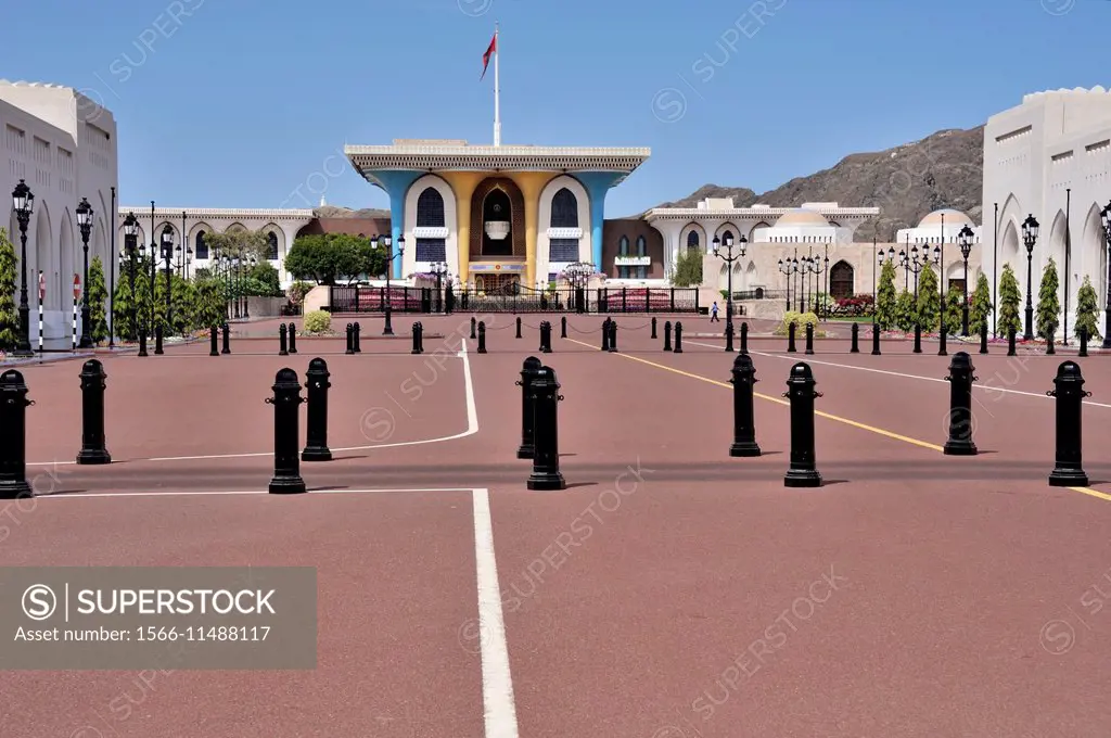 Palace of Sultan Qaboos bin Said Al Said in Muscat, Sultanate of Oman.