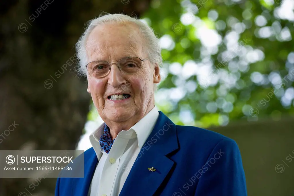 English radio and television presenter and actor Nicholas Parsons appears at the Edinburgh International Book Festival.