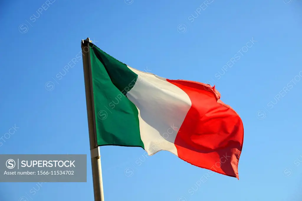 Italian Flag Italy Riviera Liguria Europe Ligurian Sea.