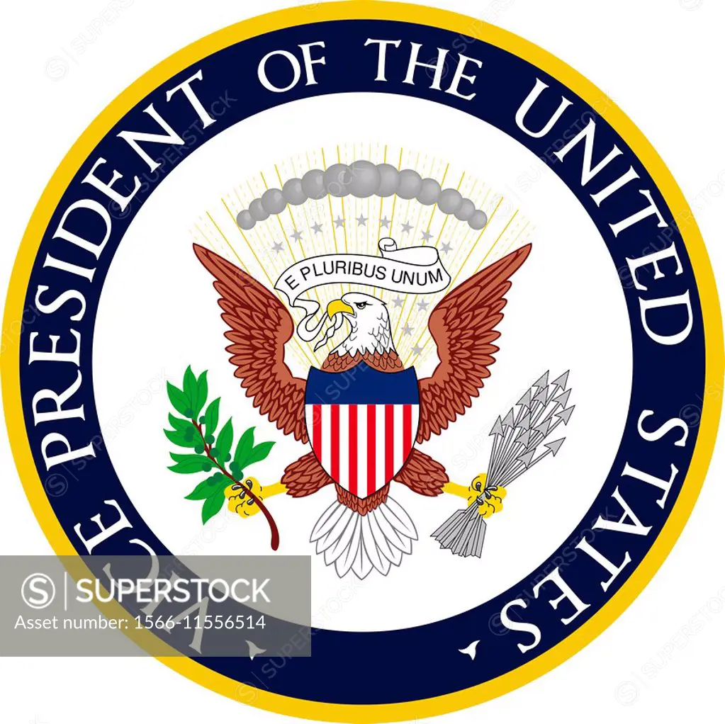 Seal of the Vice President of the United States of America - Caution: For the editorial use only. Not for advertising or other commercial use!.