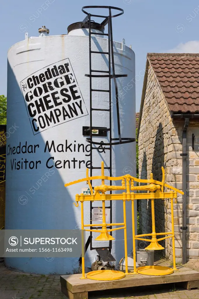 Cheddar Gorge Cheese Company, Cheddar Making and Visitor Centre, The Cliffs, Cheddar village and Gorge, Somerset, England, UK.