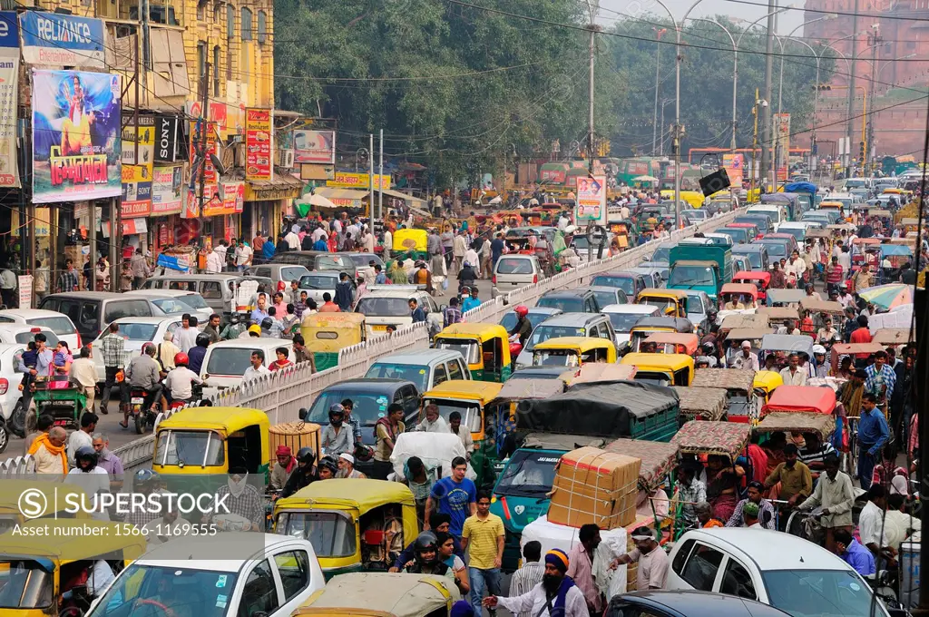 Chandni Chowk street in Old Delhi