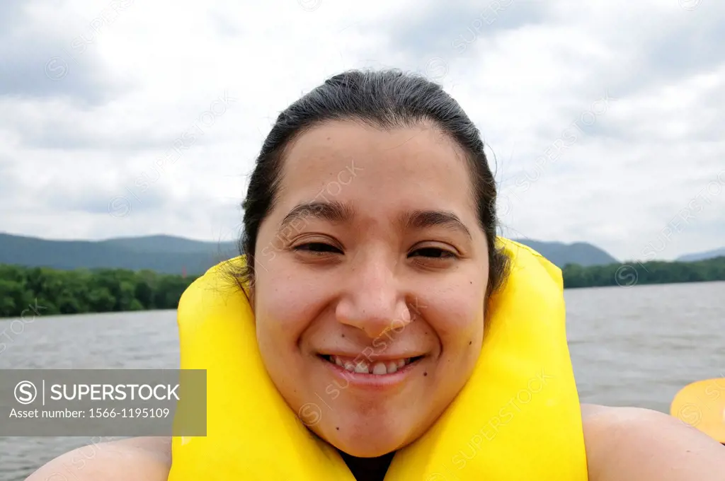 Kayaking on the Hudson River Waterway,