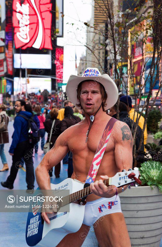 The Naked Cowbabe In Times Square New York City SuperStock