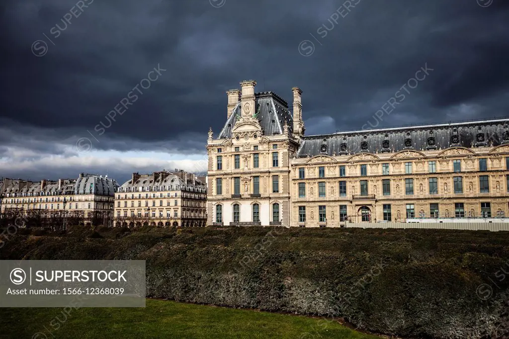 Le chateau des tuileries in Paris, France.