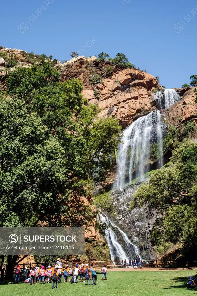 South Africa, African, Johannesburg, Roodepoort, Walter Sisulu National Botanical Garden, Witwatersrand, Muldersdrif se Loop, Roodekrans, waterfall, c...