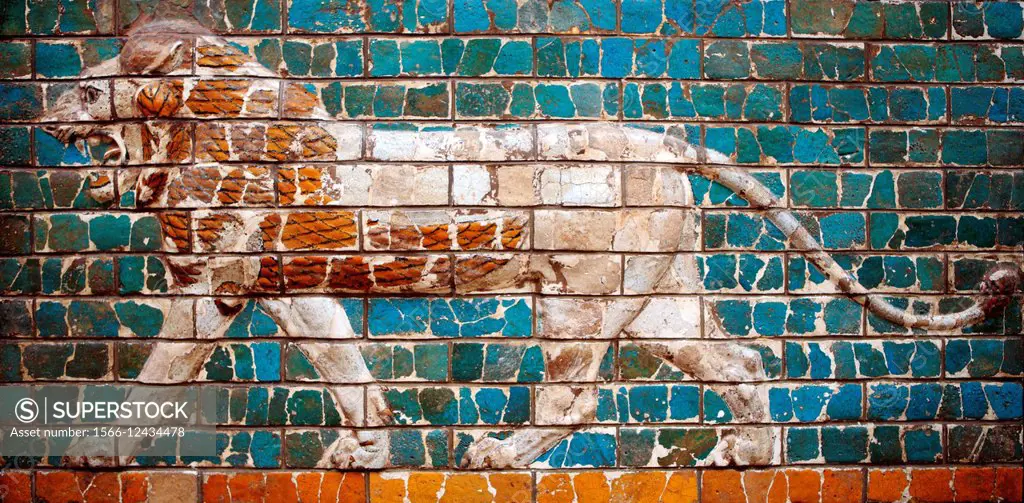 Lion, Model of Ishtar Gate, Istanbul Archaeology Museums, Istanbul, Turkey.