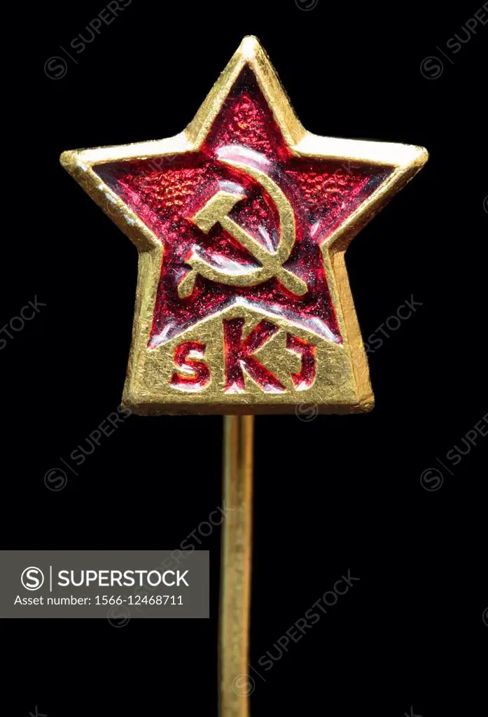 League of Communists of Yugoslavia (Savez komunista Jugoslavije) pin badge, Jugoslavia.