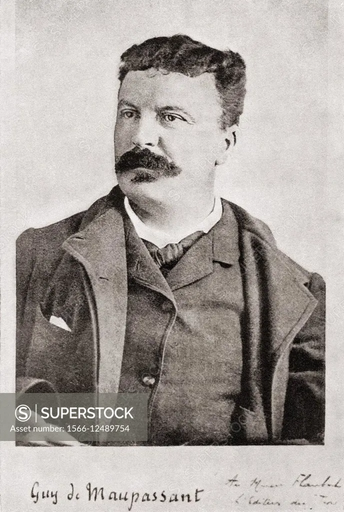 Henri René Albert Guy de Maupassant, 1850-1893. French writer. From Gustave Flaubert, published 1935.