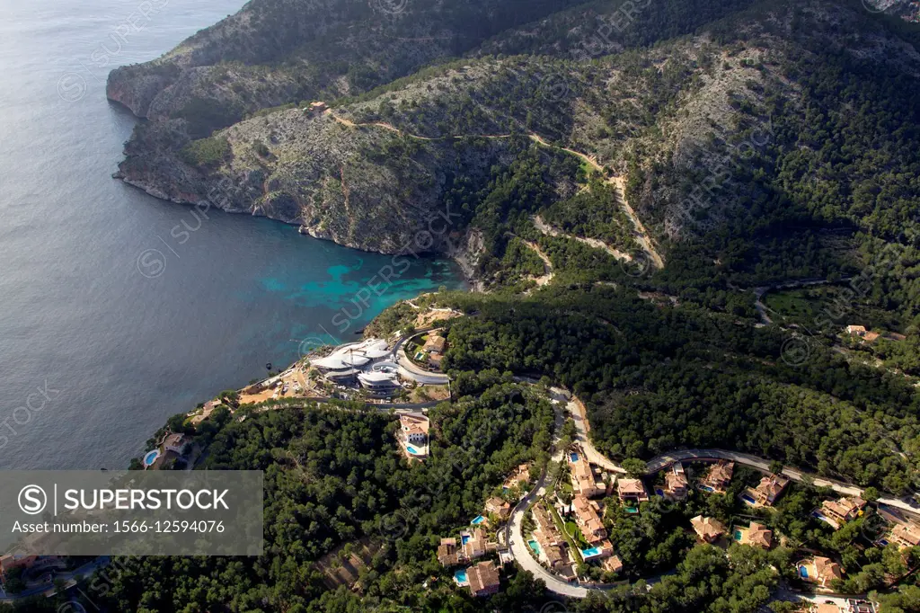 Aerial view of south coast, Majorca, Balears Island, Spain.