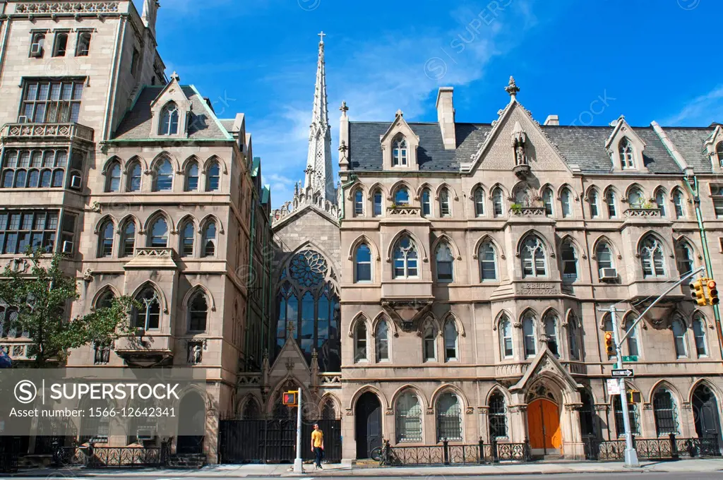 Church of Grace Church in the East Village. Gothic style church built in 1843 by architect James Renwick Jr and established the pattern of other simil...