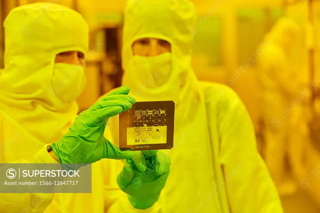 Photomask, Photolithography Room, Photolithography mask. Cleanroom. Nanotechnology. Laboratory. CIC nanoGUNE Nano science Cooperative Research Center....