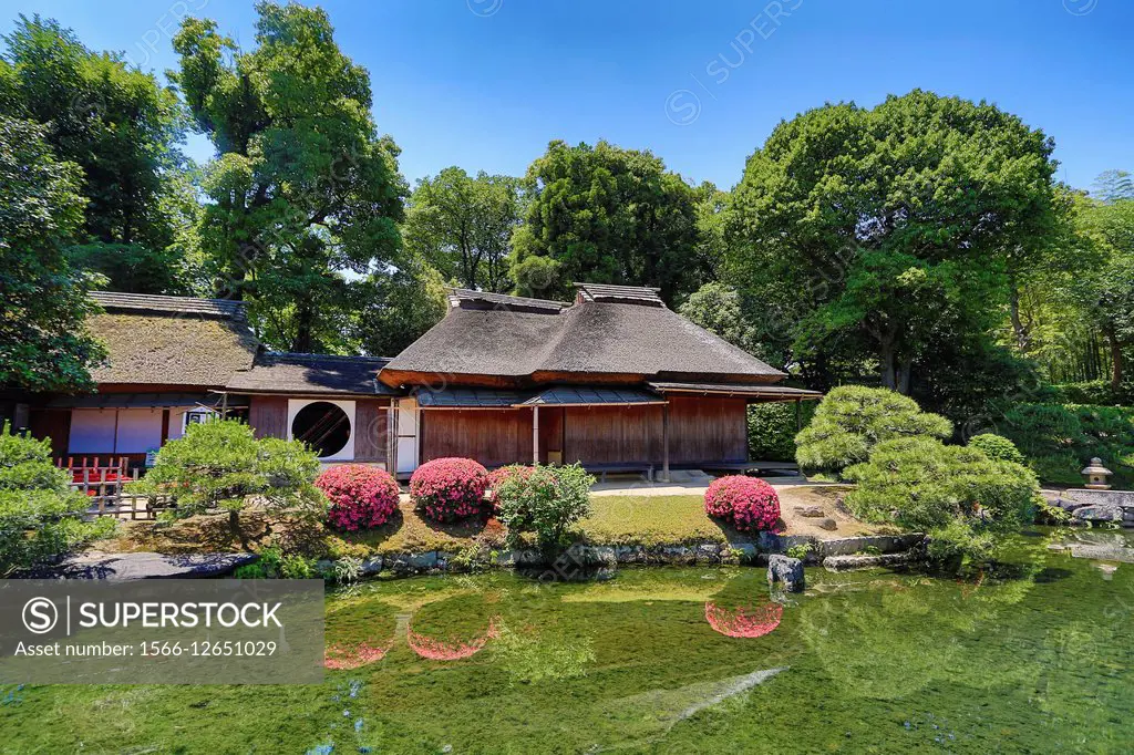 Japan, Okayama City, Korakuen Garden, Tea House.