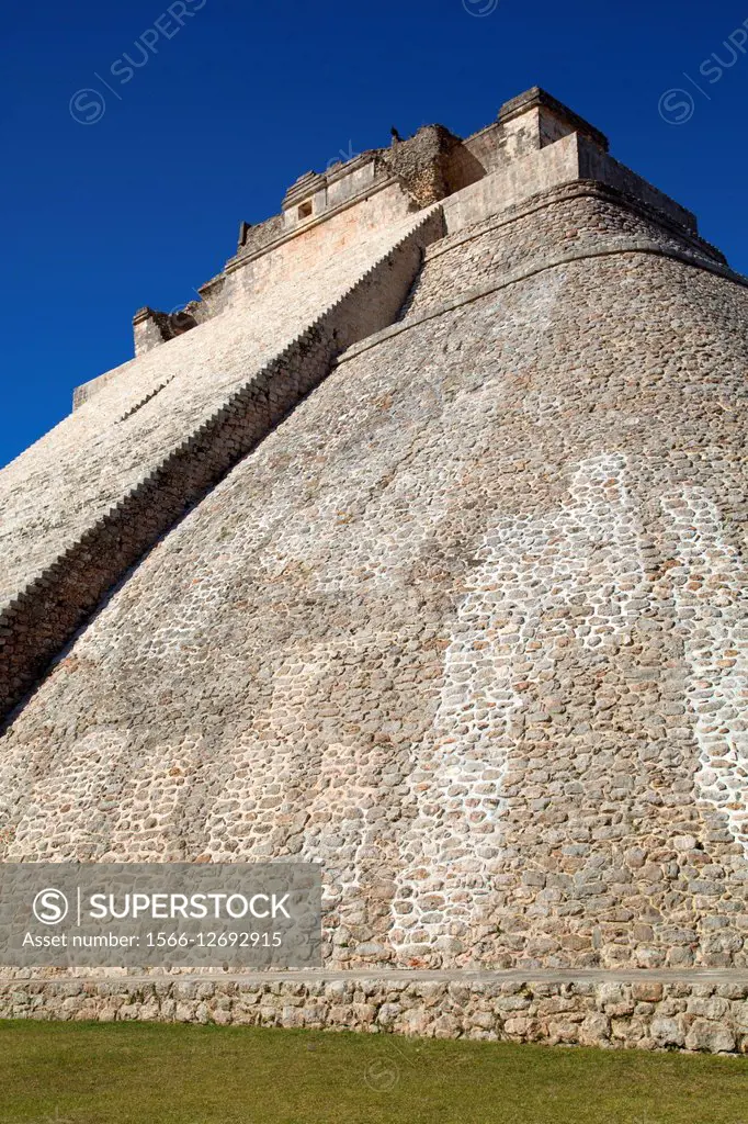 Palace of the Magician, Uxmal Mayan Archaeological Site, Yucatan, Mexico