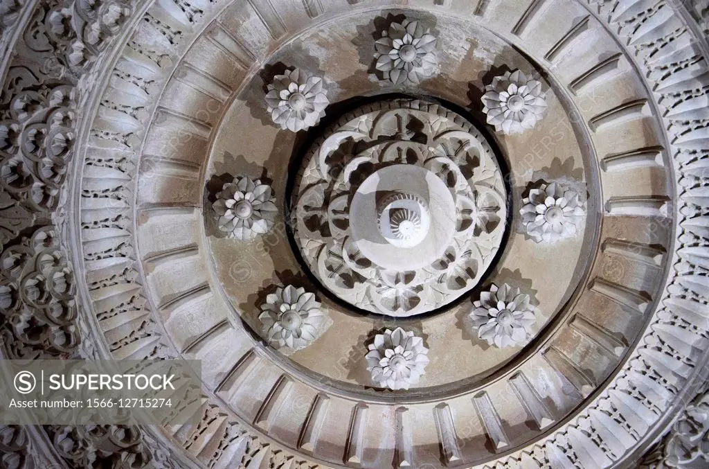 The ceiling, Salasar Balaji Temple, Akola, Maharashtra, India.