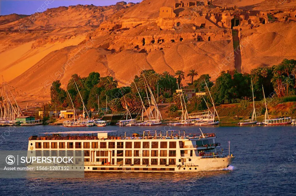 Nile river at Aswan, Egypt