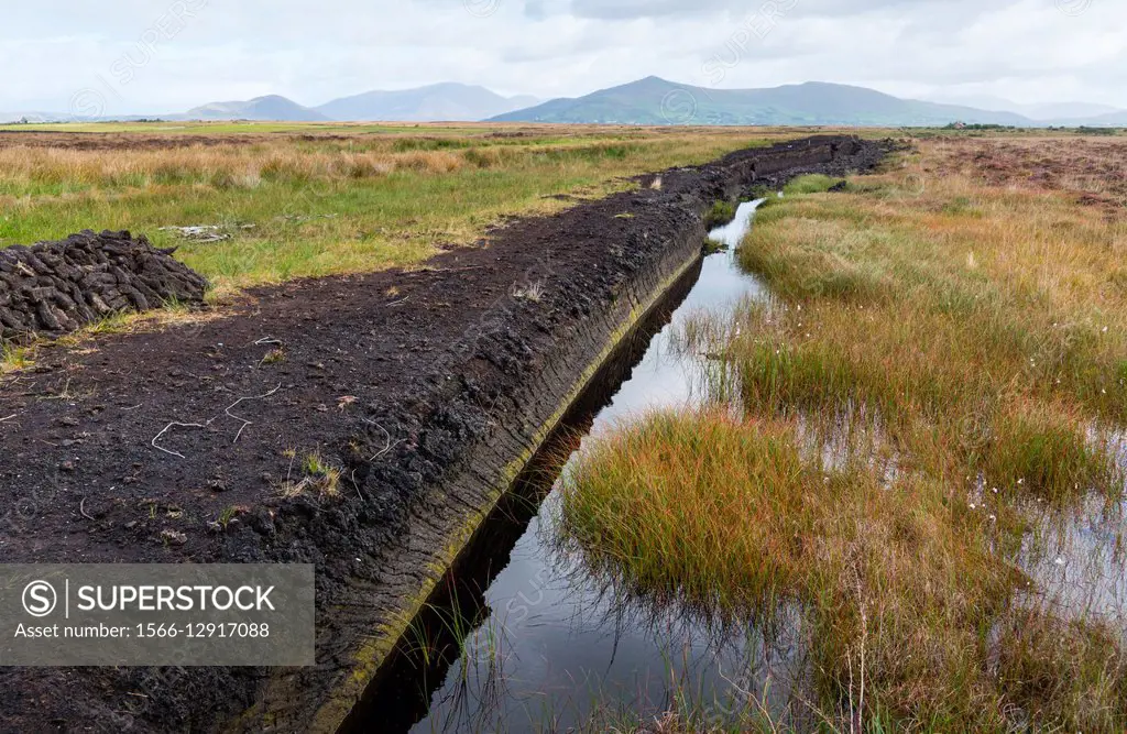 Peat extraction, Iveragh Peninsula, County Kerry, Ireland, Europe.