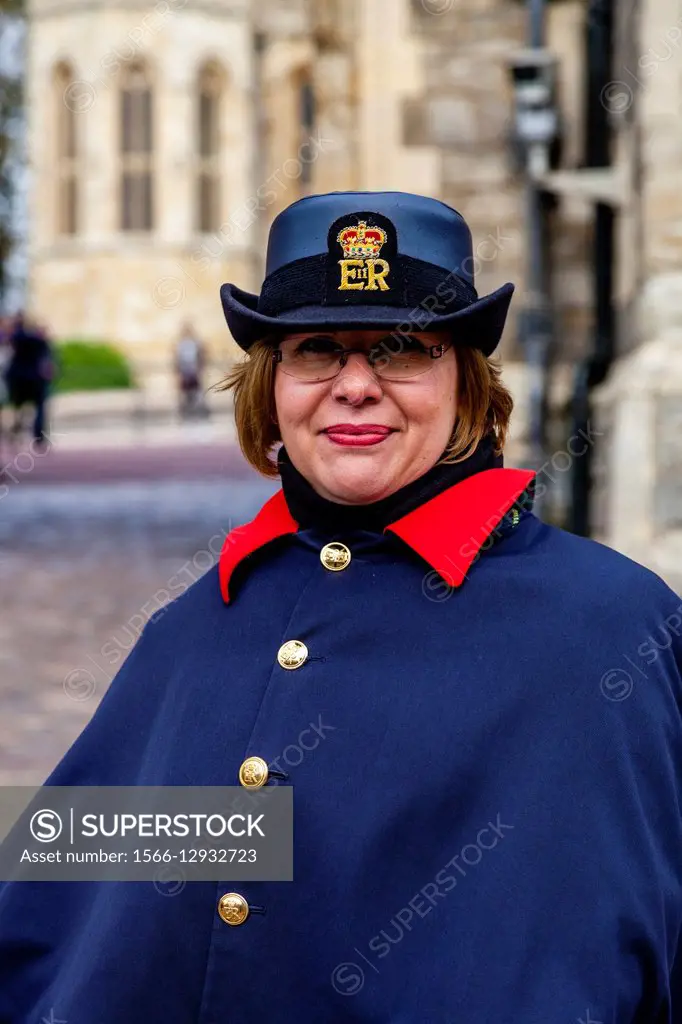 A Warden at Windsor Castle, Windsor, Berkshire, UK.