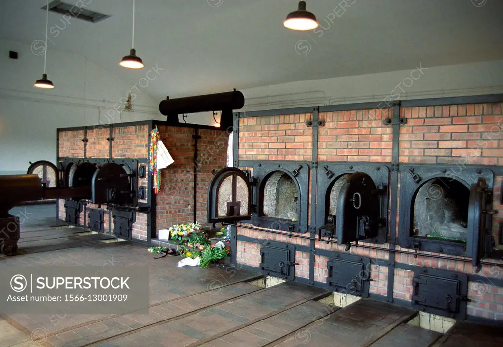 Cremation Ovens at Buchenwald camp. The German Nazi concentration camp near Weimar, was one of the first and the largest of the concentration camps on...