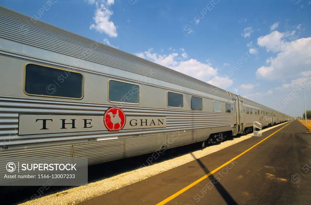 Australia, Northern Territory, Alice Springs railway station, The Ghan train