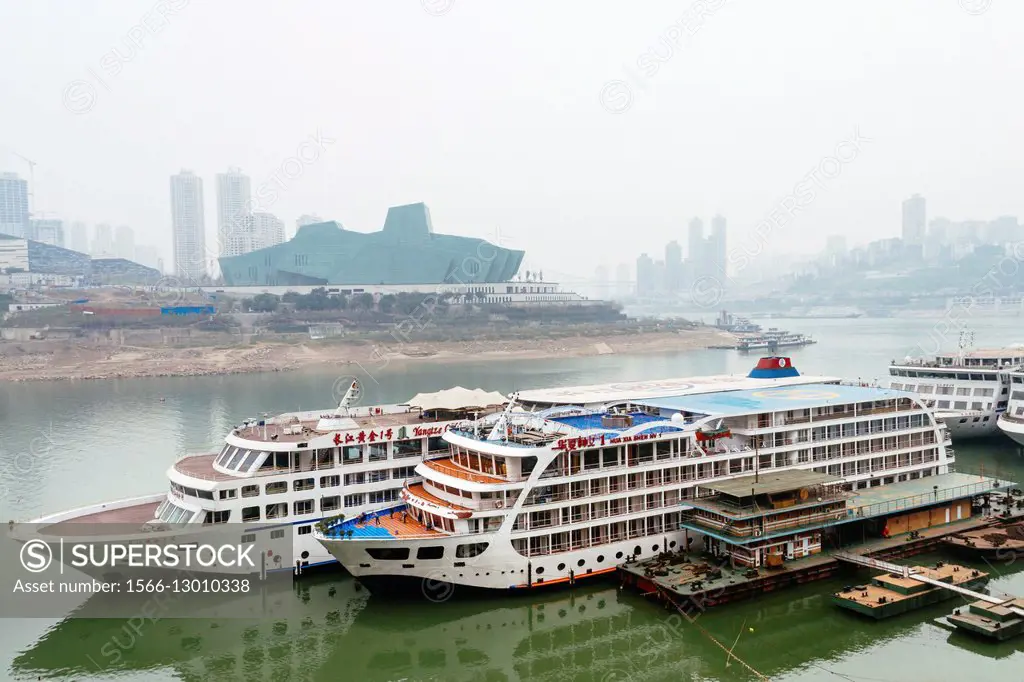 Chongqing, China - The view of Chaotianmen wharf, one of the most importent wharf of Changjiang river.